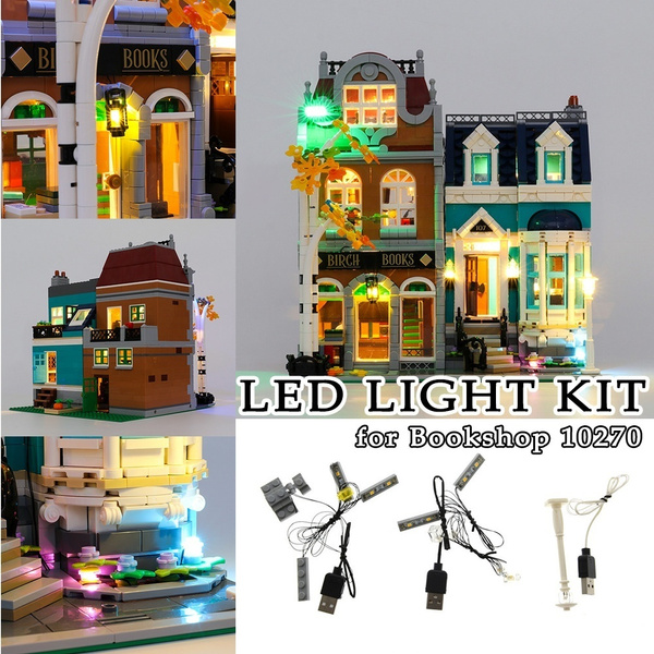 LED Light Lighting Kit ONLY For LEGO 10270 Bookshop Building Block Bricks 