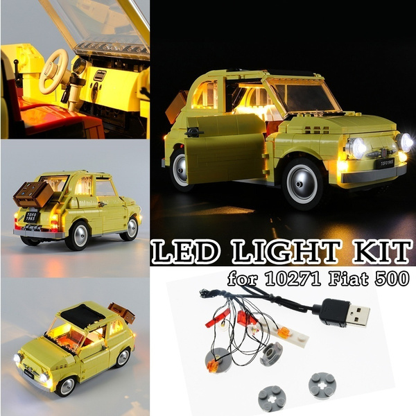 LED Light Kit for LEGO 10271 Expert Fiat 500 Model car Decoration Moc Building Blocks Toys Bricks Decorative Lights USB Interface Model Not Inlcuded