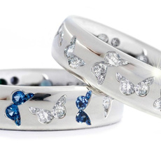 butterfly, crystal ring, Women's Fashion, DIAMOND