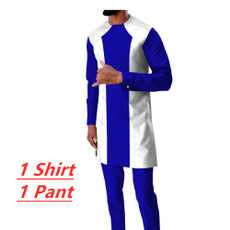 African Traditional Clothing For Men Tracksuit Long Sleeve Shirts And Ankara Pants Dashiki Outfits Crop Top Wax Attire-1035435