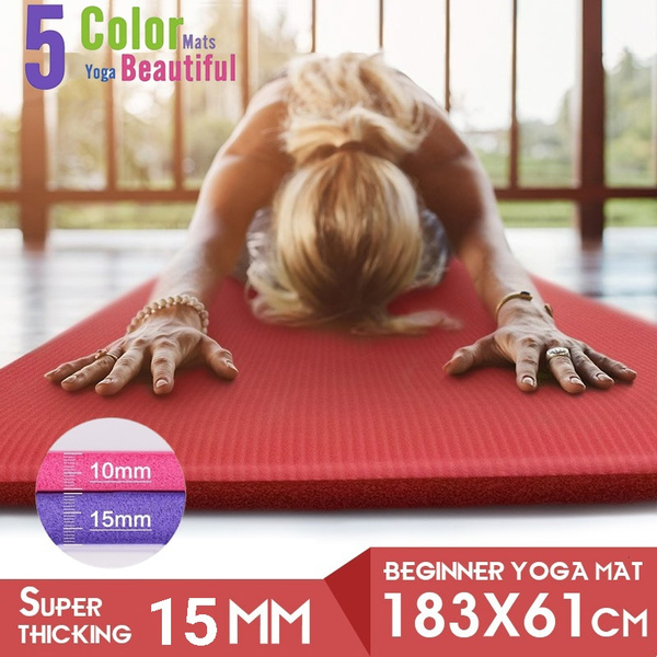 15MM Thick Yoga Mat Non-slip Durable Exercise Fitness Gym Mat Lose Weight Pad 