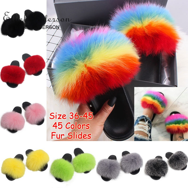 real fur slides