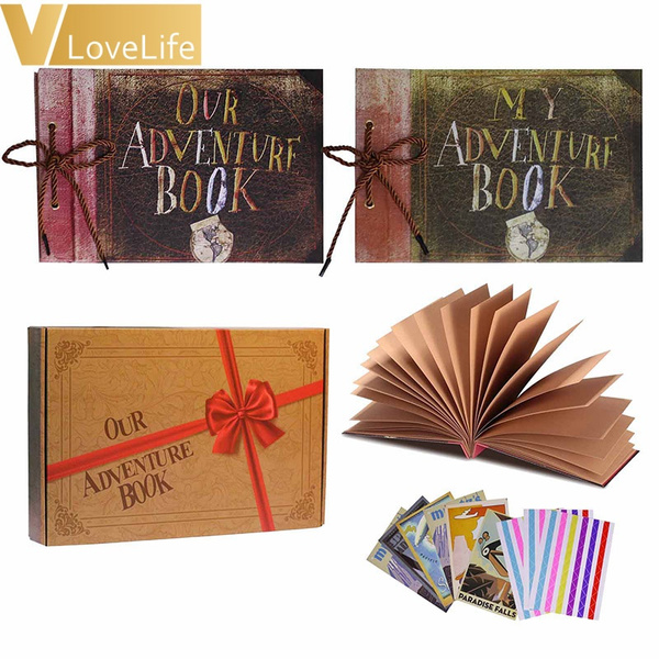 Our Adventure Book/MY Adventure Book With Gift Box DIY Pixar Up Themed  Scrapbook with Movie Postcards Wedding and Anniversary Photo Album, Memory  Keepsake, 11.6 x 7.5 inch, 40Sheets