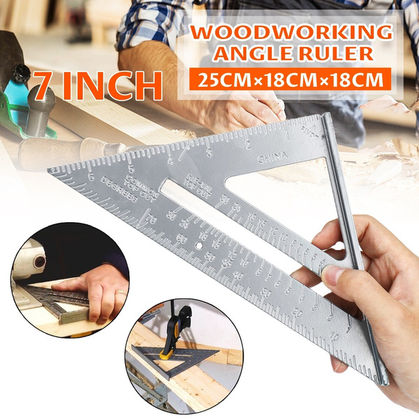 7inch Measurement Tool Square Ruler Aluminum Alloy Speed Protractor ...