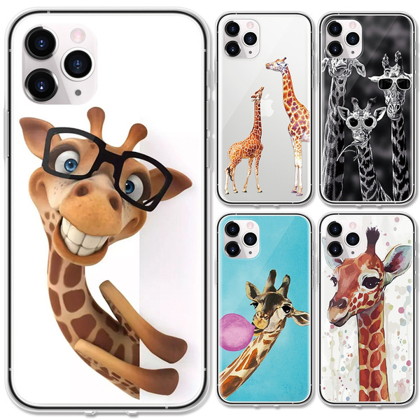 Funny Giraffe Print Phone Case Cover for iPhone 11 Pro Max SE 2020