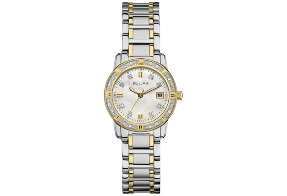 bulova women's watch diamond accents 98r107