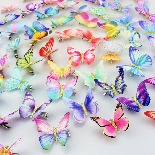 4/8/12 Pieces Butterfly Hair Clips for Kids Glitter Barrette Hairpins  Wedding Hair Accessories Tools Hair Clip Cute Girls Gift