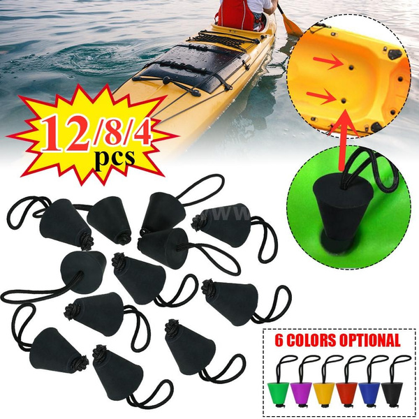 4pcs Universal Kayak Scupper Plug Kit Canoe Drain Holes Stopper 
