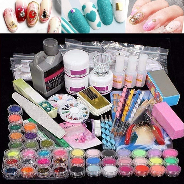 Acrylic Nail Kit Nail Set Everything For Manicure Sets Acrylic Nails  Complete Kit Nail Supplies For Professionals Kit Acrylic - Nail Sets & Kits  - AliExpress