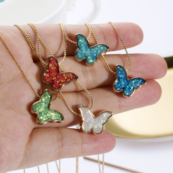 Trendy on sale butterfly necklace