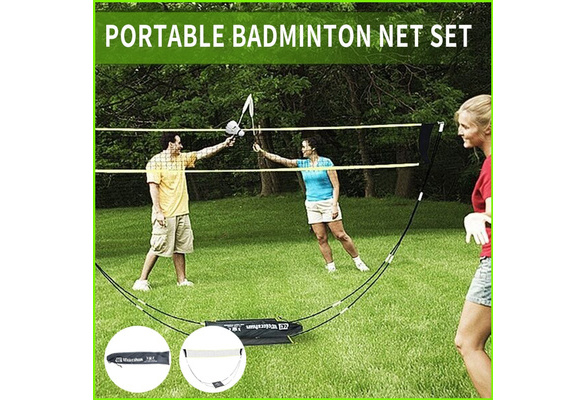 No Tools or Stakes Required KIKILIVE Weiershun Portable Badminton Net with Stand Carry Bag Backyard Folding Volleyball Tennis Badminton Net – Easy Setup for for Outdoor/Indoor Court 