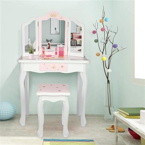 childrens wooden dressing table mirror
