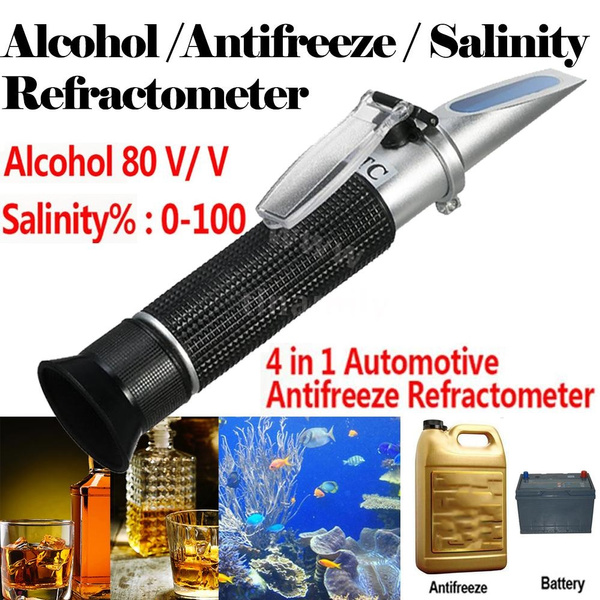 Portable Handheld ATC Alcohol / Antifreeze Refractometer Freezing Point ...