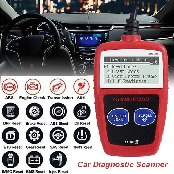 Car Code Reader Diagnostic Scanner MS309 OBD2 OBDIICar Handheld ...