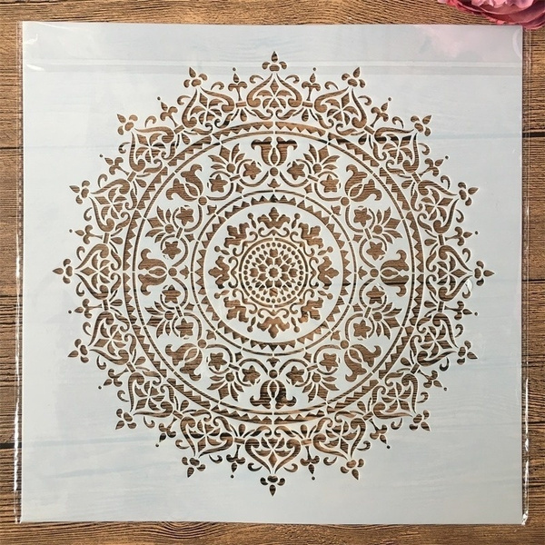 Big Geometry Mandala Round DIY Layering Stencils Painting Scrapbook  Coloring Embossing Album Decorative Template