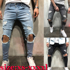 Hip-hop Style, Jeans, ripped, Men