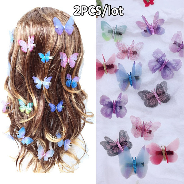 2pcs Women's Butterfly Hair Clip Hair Accessories