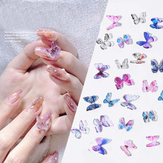 butterfly, nail decoration, nail decals, art