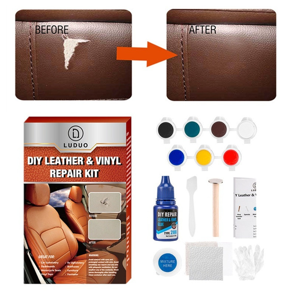 Professional Car Seat Purse Purse Bag Furniture Liquid Leather 7 Colors Leather  Repair Kit