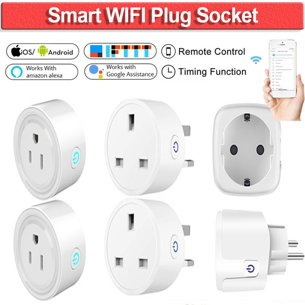 Wifi Smart Plug,Enabled Mini Socket Outlet App Remote Control Portable AutomatiB 