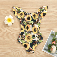 Summer, babygirlsclothe, Sunflowers, bathing suit