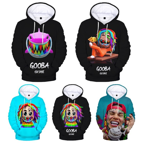 Rapper 6ix9ine Gooba 3D Print Hooded Sweatshirts Men Women Fashion