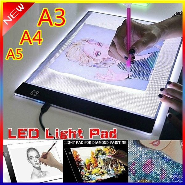 NEW Ultra A3minus/A4/A5 Digital LED Copy Board IP65 Waterproof Graphic  Tablet Tracing Board Diamond Painting Board USB Cable