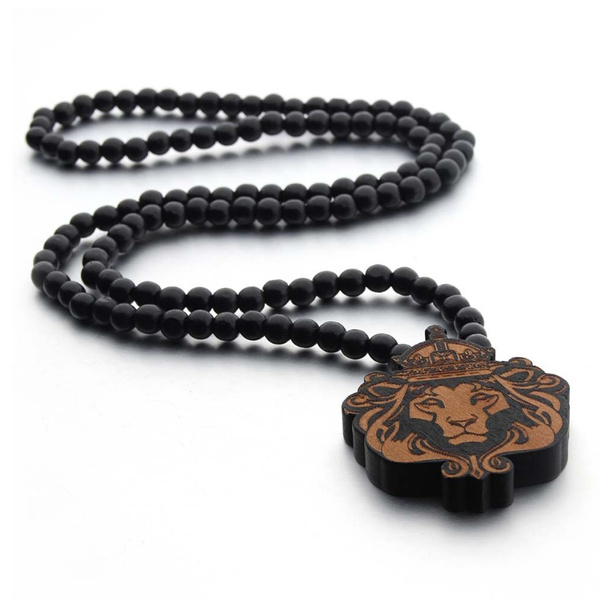 Stylish Symbol of Faith Wooden Dark Cross Necklace For Men