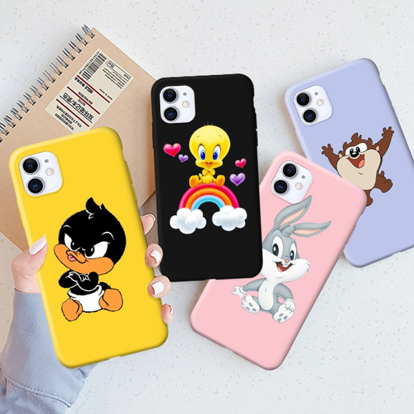 Looney Tunes Pattern Phone Case For Iphone 11 Pro Max Xs Max Xr Xs X Cute Cartoon Phone Cover For Samsung Galaxy S Sultra Note10 Pro Note10 S10 Plus S10e S10 S9plus