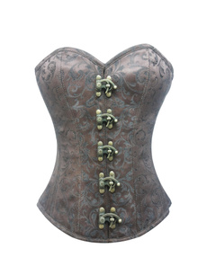 corset top, brown, Goth, brocadecorset