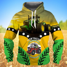 3D hoodies, Cosplay, Tractor, johndeereshirt