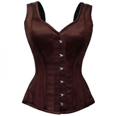 corset top, brown, GOTHIC DRESS, Fashion