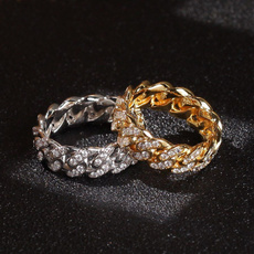 Sterling, DIAMOND, wedding ring, linkring