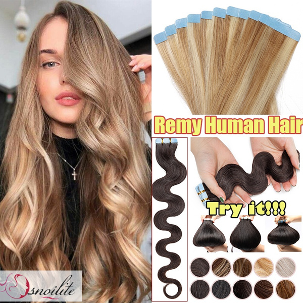 Brazilian Body Wave Real Soft Human Hair Extension Sealess American