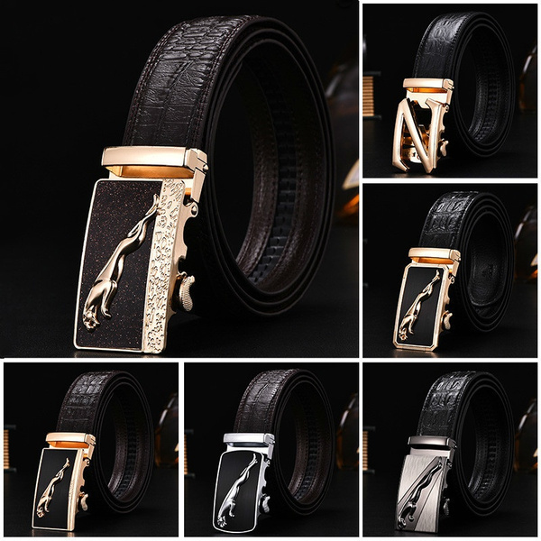New Famous Brand Belt Men Quality Genuine Leather Belts for Women Luxury Strap Male Metal Automatic