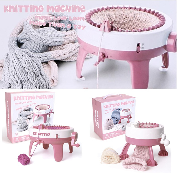 Knitting Machine for Kids Adults 22 Needle Smart Weaver Round Knit Loom Kit for DIY Sock Hat Scarf