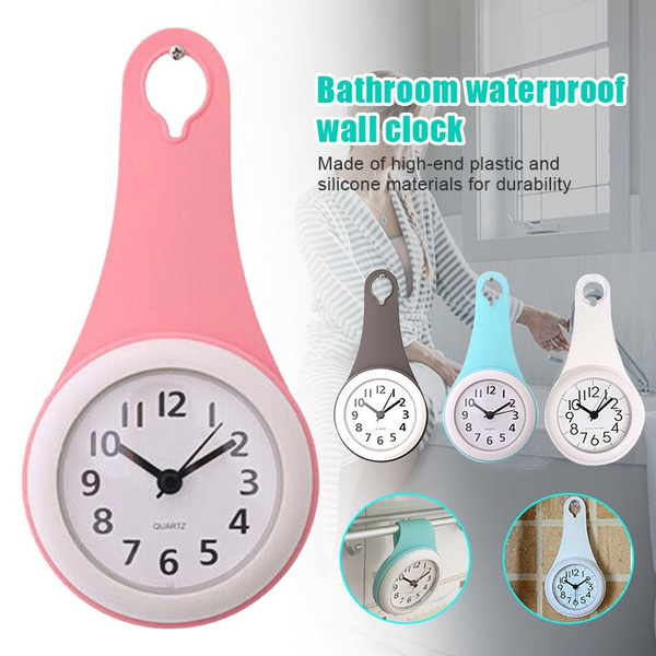 Waterproof Kitchen Clocks Wall Clock Bathroom Wish - Bathroom Wall Clock Waterproof