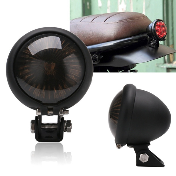 Motorcycle Red LED 12V Adjustable Cafe Racer Style Stop Tail Light ...