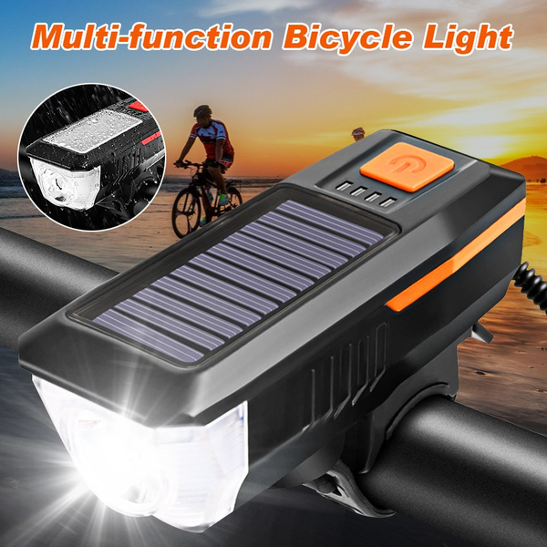 Solar Rechargeable Bicycle Light Bike 