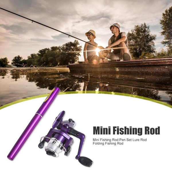 Mini Portable Pen Telescopic Collapsible Pocket Fishing Rod Set