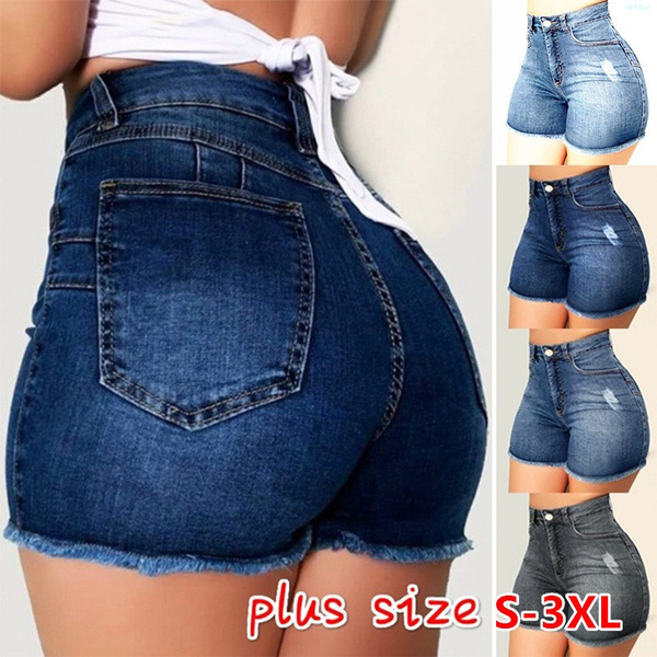 Vintage High Waist Crimping Denim Shorts Women 2019 Korean Style Casual Shorts  Jeans Summer Hot Short Pants Women | Wish