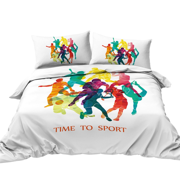 Sport Bed Set Colorful Duvet Cover, Colorful Duvet Covers