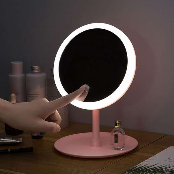 Led Makeup Mirror Smart Touch Control, Desk Vanity Mirror With Lights