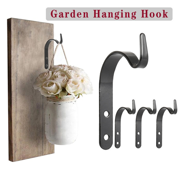 Garden Wall Light Hanging Flower Shelf Stand Holder Plant Pot Bracket Hook