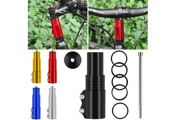 Details about / MTB Bicycle Road Bike Handlebar Fork Stem Riser Extender Adaptor Black Durable