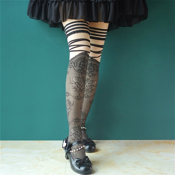 Women Girl Lolita Stockings Thigh High 
