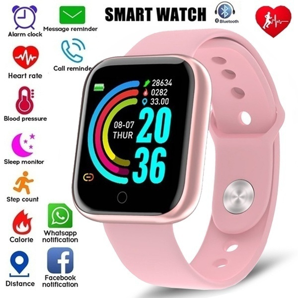 2020 New Smart Watch Sports Wristband Y68 Waterproof Blood Pressure Heart Rate Monitor Counter Bluetooth Bracelet Activity Fitness Tracker Call SMS Sedenetary Reminder Smartband for IOS Android | Wish
