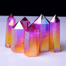 crystalpoint, quartz, electroplateclearquartzpoint, wand