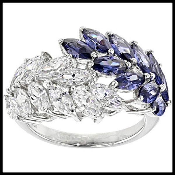 Blue feather online ring