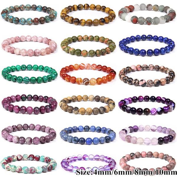 Chakra Beaded Charm Bracelet Men 8mm 